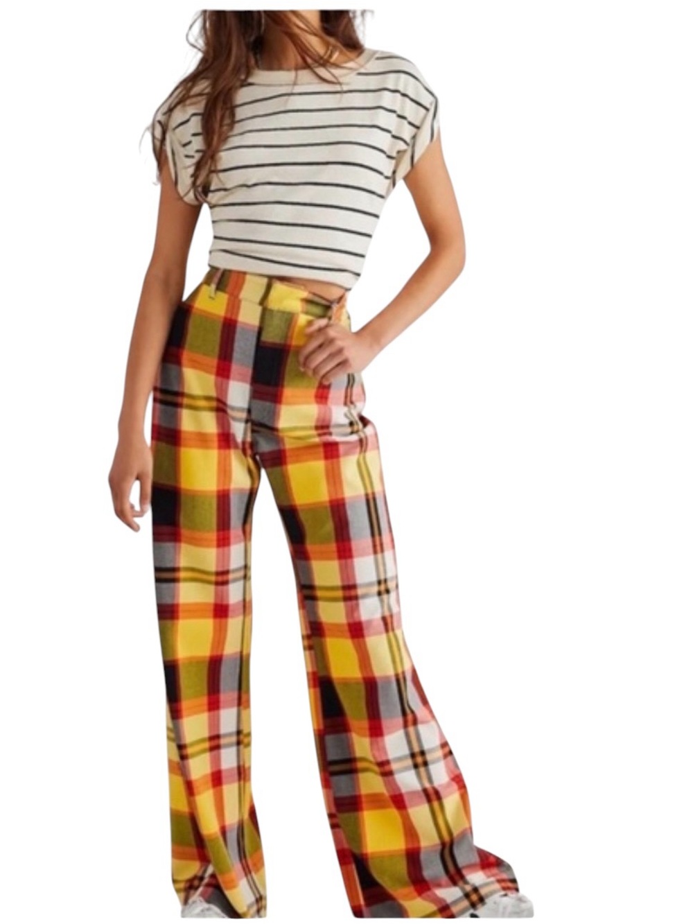 Free People Jules plaid pants size 4, NWT - Picture 2 of 5